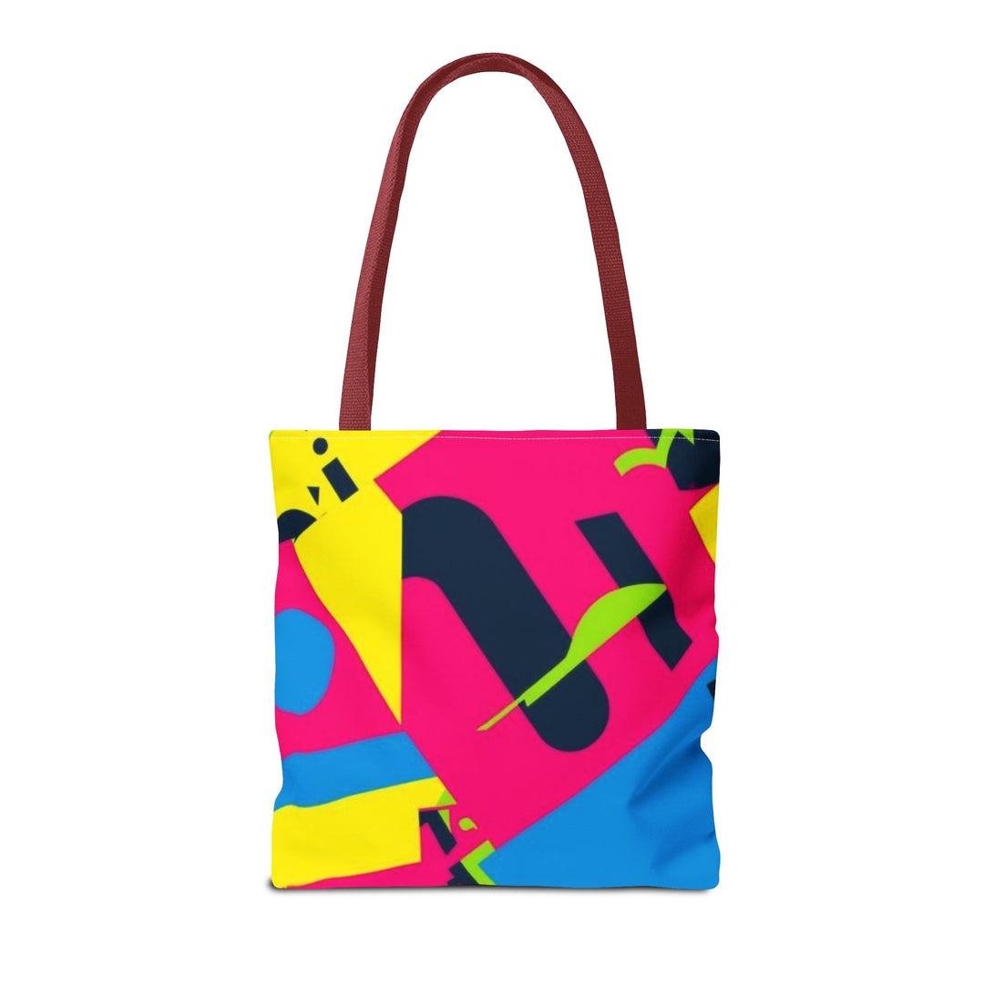 Bold Neon Geometry All-Over Print Tote Bag – Custom, Durable & Stylish