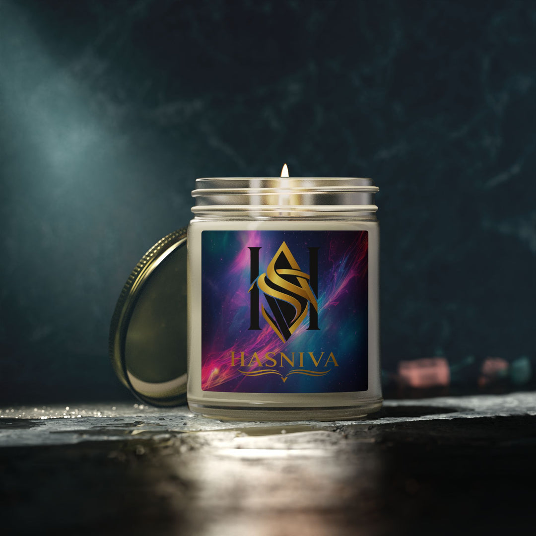 Cosmic Neon Scented Candles – Hand-Poured Coconut Apricot Wax, 4oz/9oz