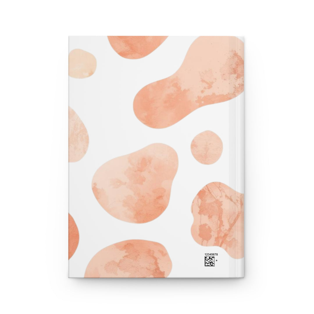 Modern Matte Hardcover Journal – Abstract Blush Watercolor Design, Customizable