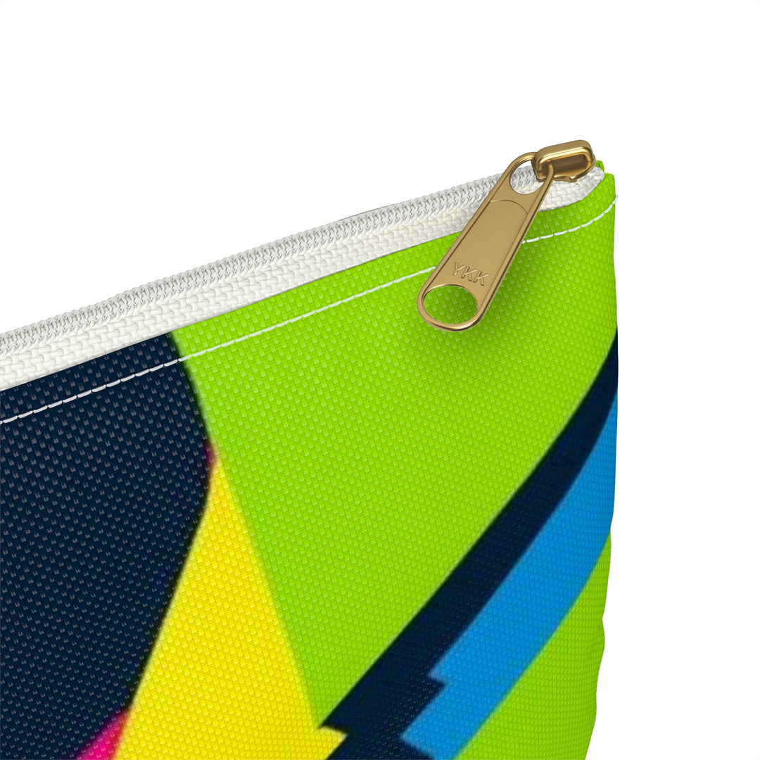 Vibrant Neon Geometric Accessory Pouch – Trendy, Versatile Organizer Bag