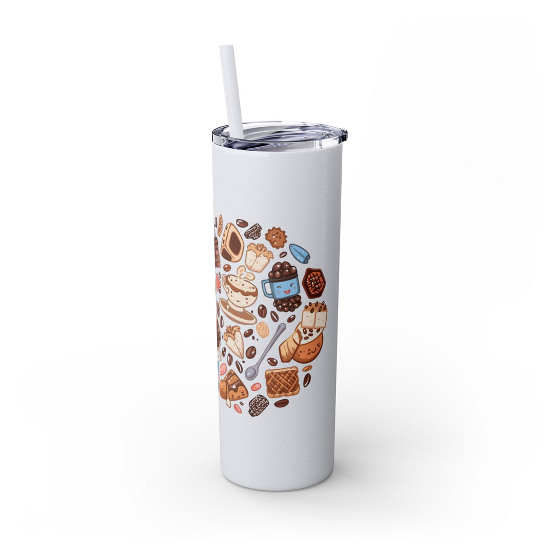 20oz Skinny Tumbler w/ Straw – Whimsical Café Desserts, Thermal, Stainless