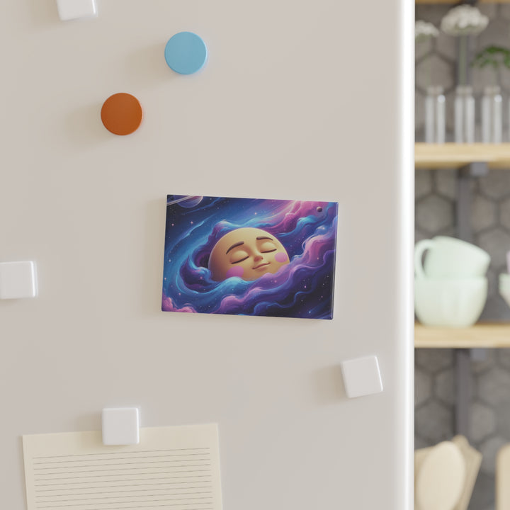 Galaxy Moon Rectangle Button Magnet – Cute Cosmic Organizer (1/10 Pack)