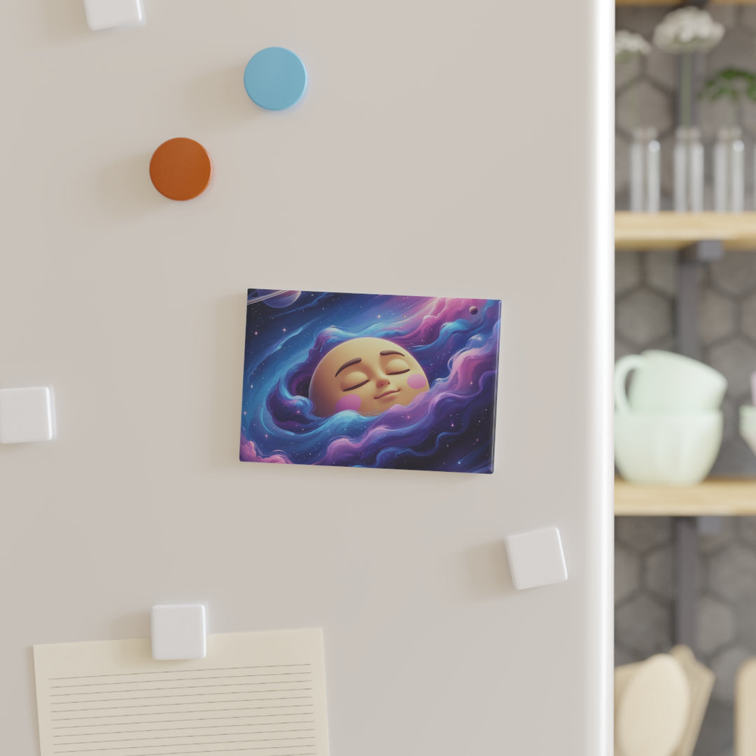 Galaxy Moon Rectangle Button Magnet – Cute Cosmic Organizer (1/10 Pack)