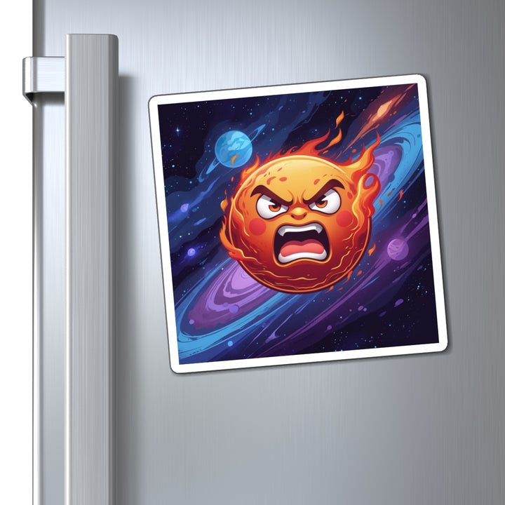Fiery Cosmic Sun Custom Magnet – Bold, Fun Space Decor for Fridge & Office