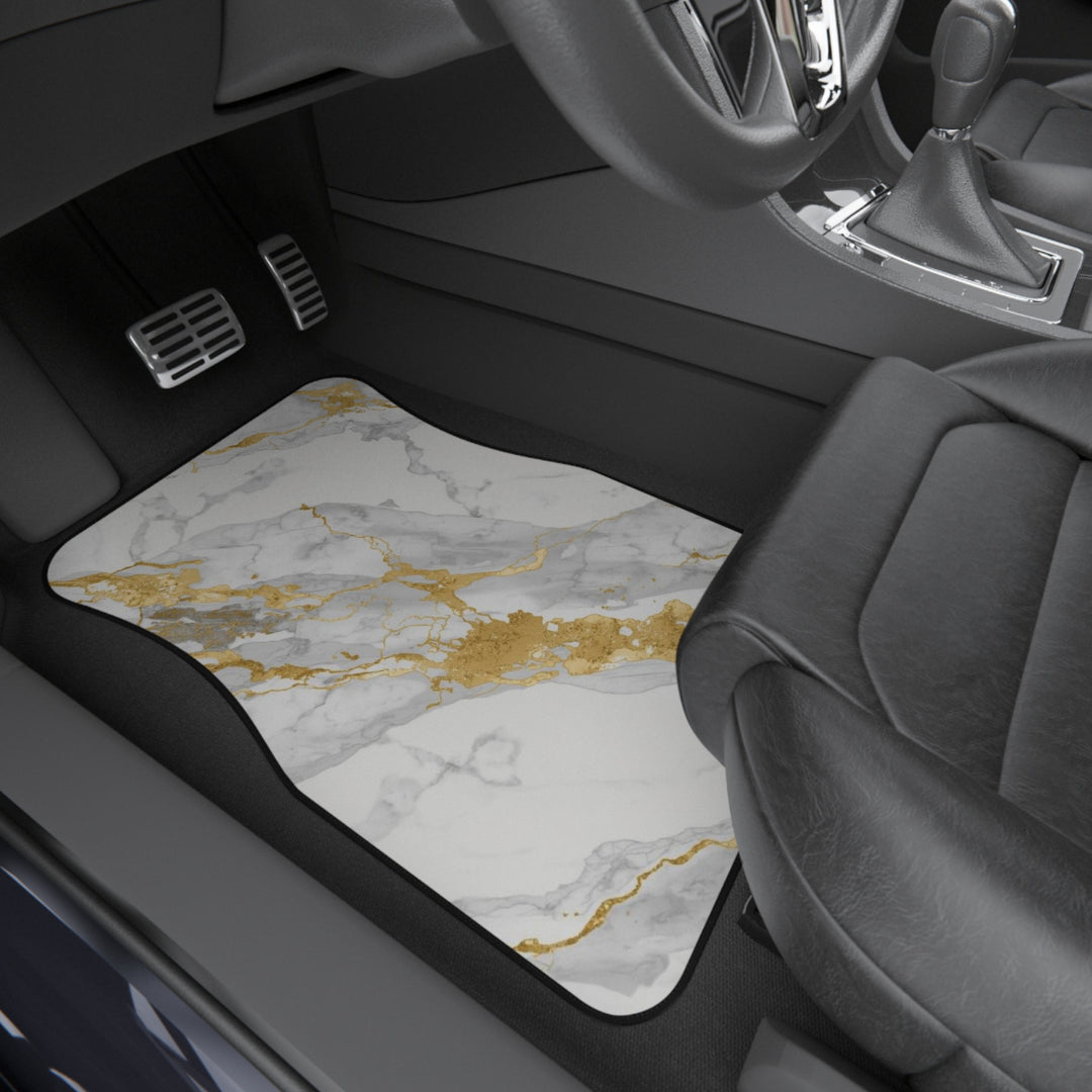 Custom Marble Gold Car Mats (4pc) – Luxe, Stylish & Personalized Protection