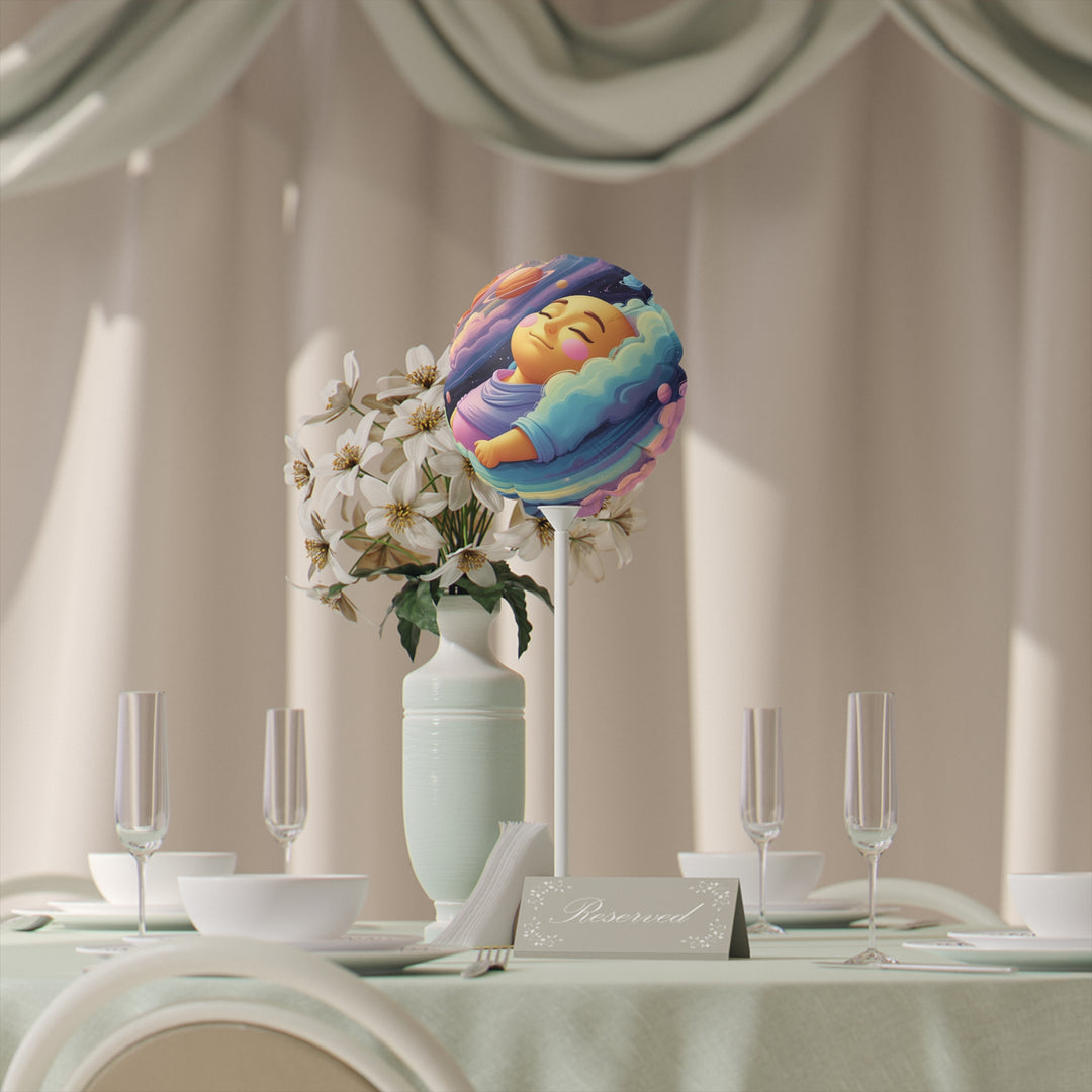 6” Round & Heart Balloons – Custom Cosmic Dream Baby Galaxy Party Decor