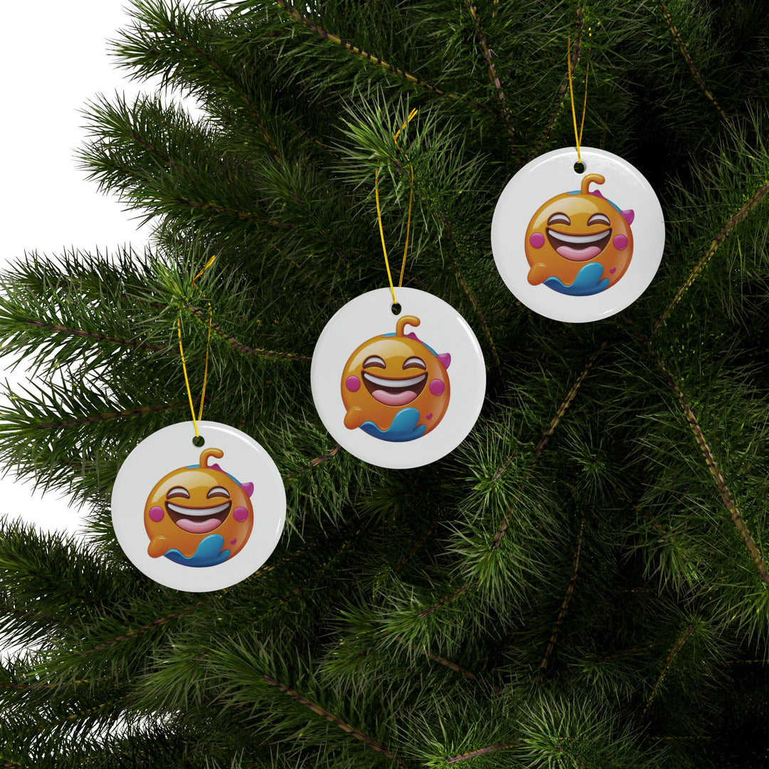 Custom Emoji Double-Sided Ceramic Ornaments – Playful, Glossy Decor (1/3/5/10pcs)