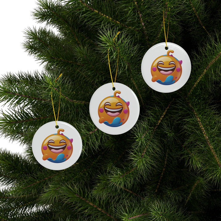 Custom Emoji Double-Sided Ceramic Ornaments – Playful, Glossy Decor (1/3/5/10pcs)