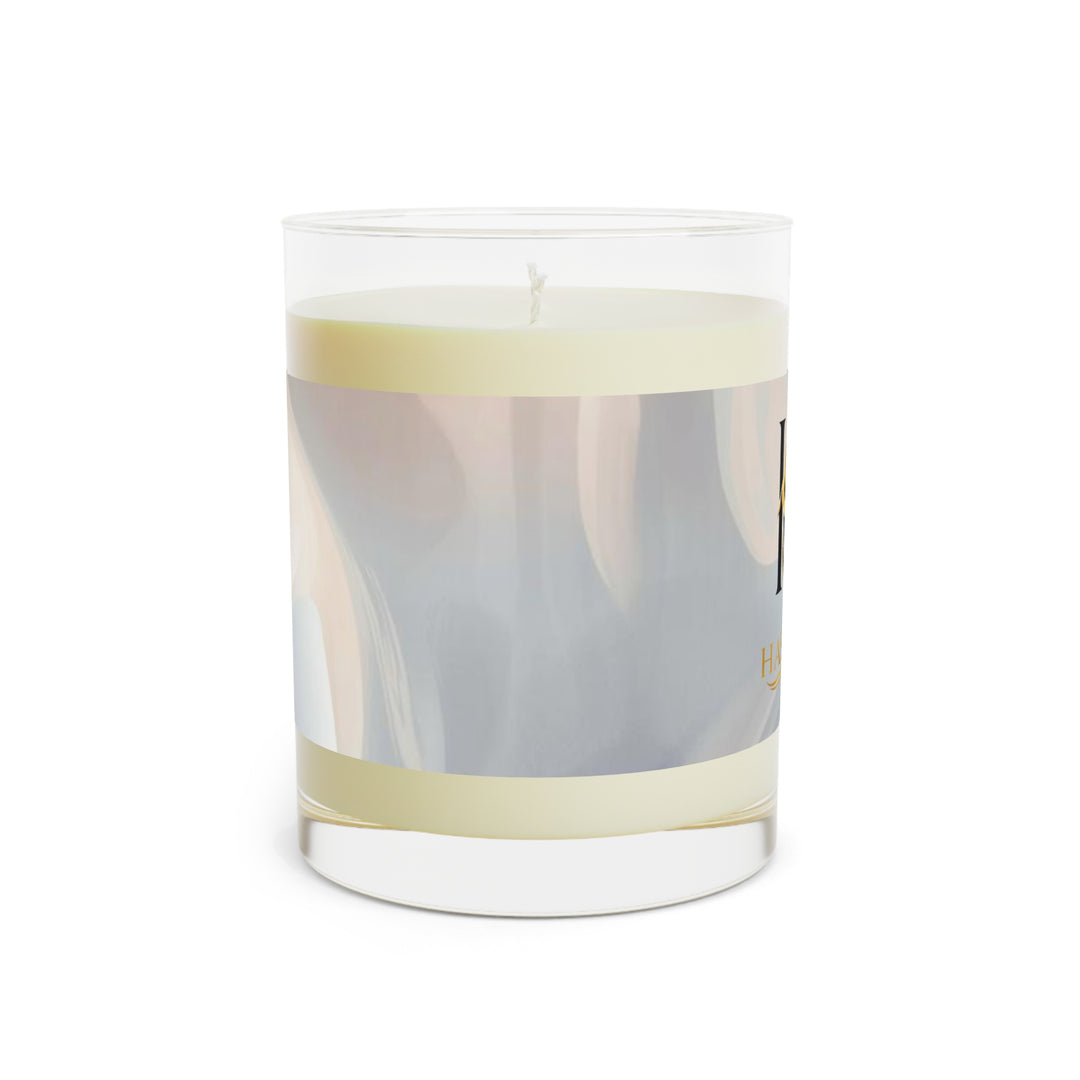 11oz Scented Candle – Luxe Soy, Pastel Abstract Glass, 65hr Burn