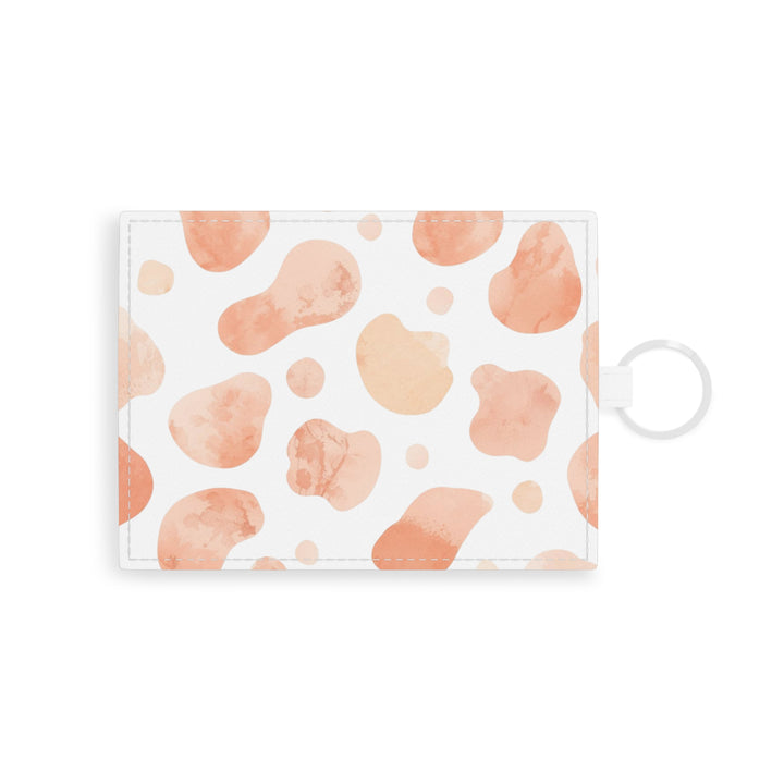 Custom Saffiano Card Holder – Blush Abstract Watercolor, Slim & Stylish