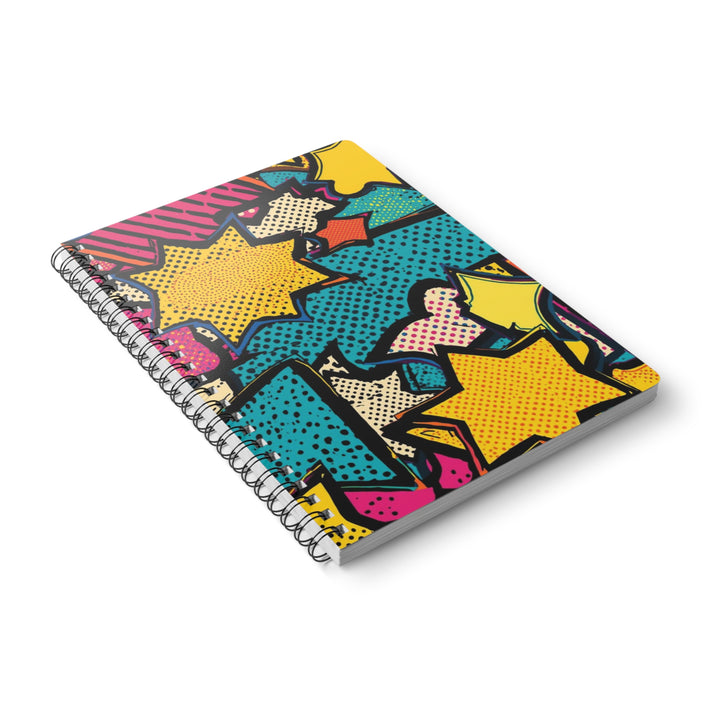 Wirobound A5 Softcover Notebook – Comic Pop Art, Luxury Lined Journal