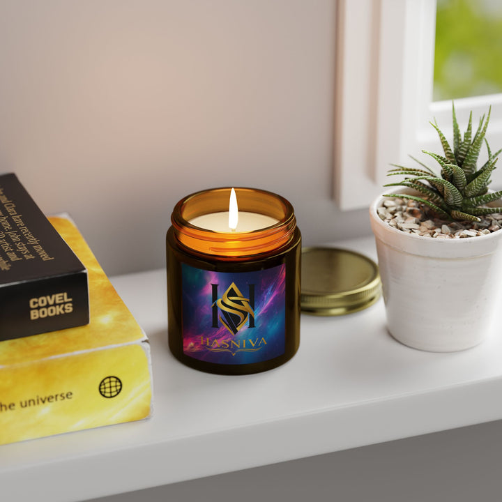 Cosmic Neon Scented Candles – Hand-Poured Coconut Apricot Wax, 4oz/9oz