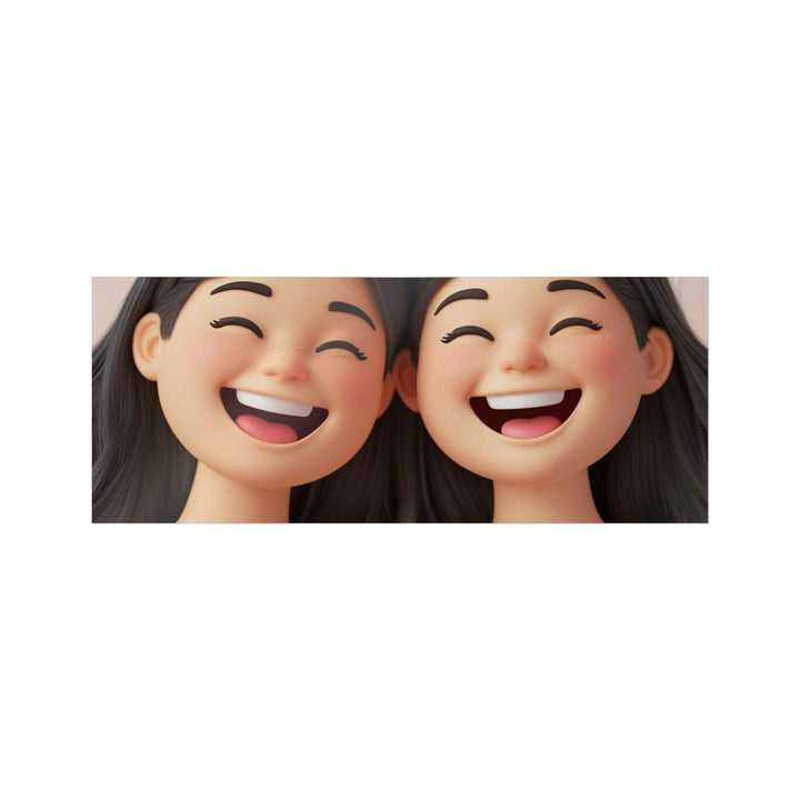 3D Cartoon Friendship Die-Cut DTF Sticker – Waterproof, Vibrant & Trendy