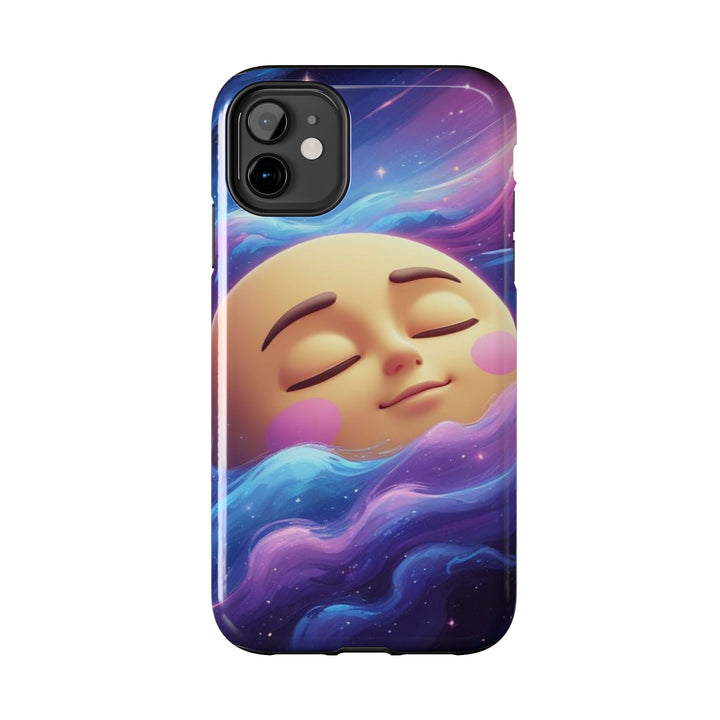 Tough Galaxy Moon Phone Case – Cute Space Design, Shockproof & Slim