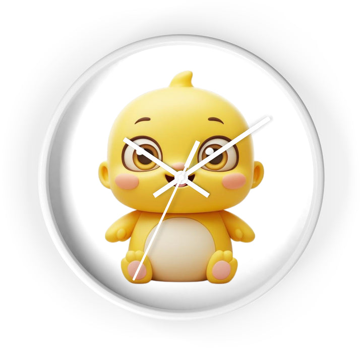 Modern Cute Chick Wall Clock – Silent Quartz, Adorable Kawaii Nursery Decor
