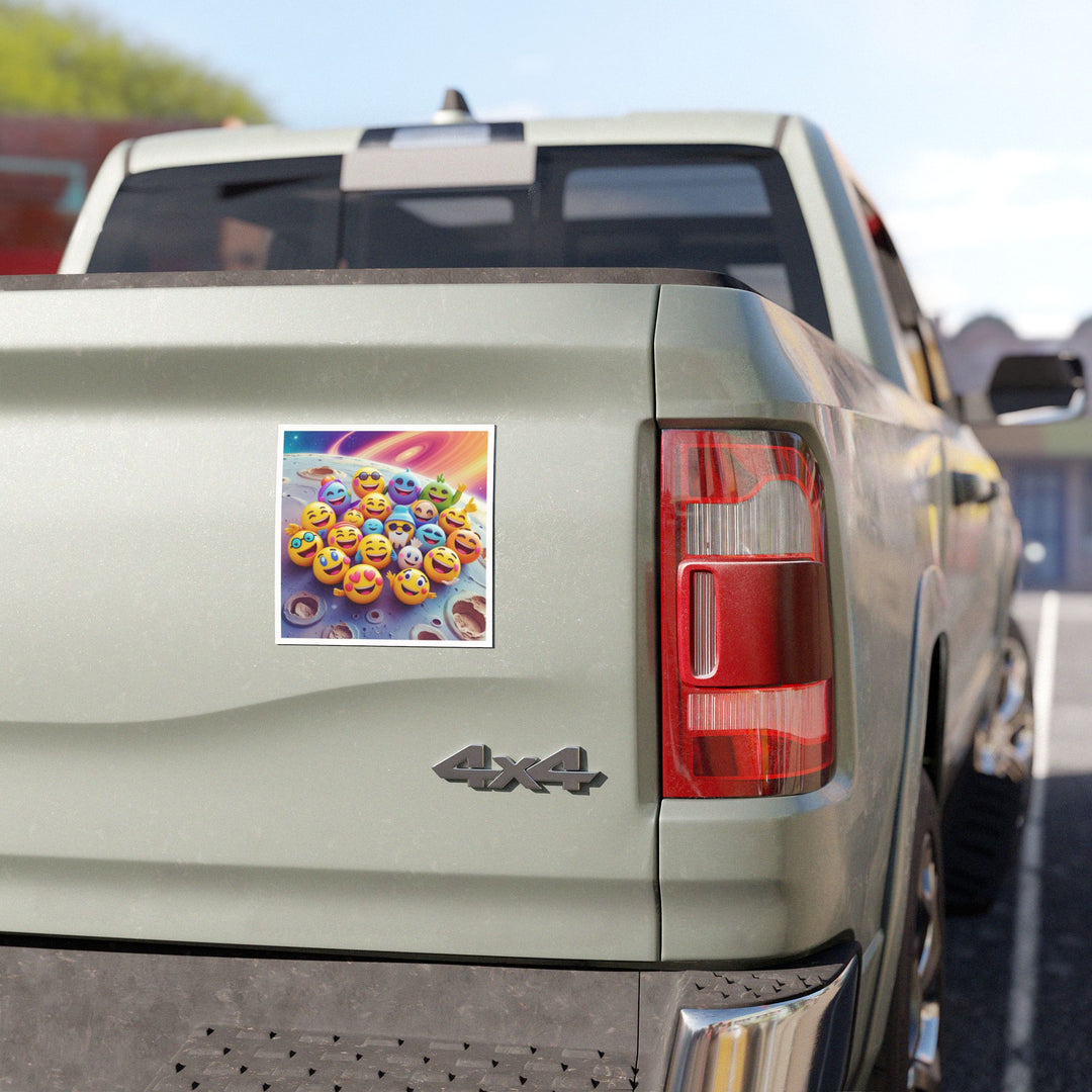 Custom Car Magnets – Space Emoji Fun, Weatherproof & Removable, Trendy Promo