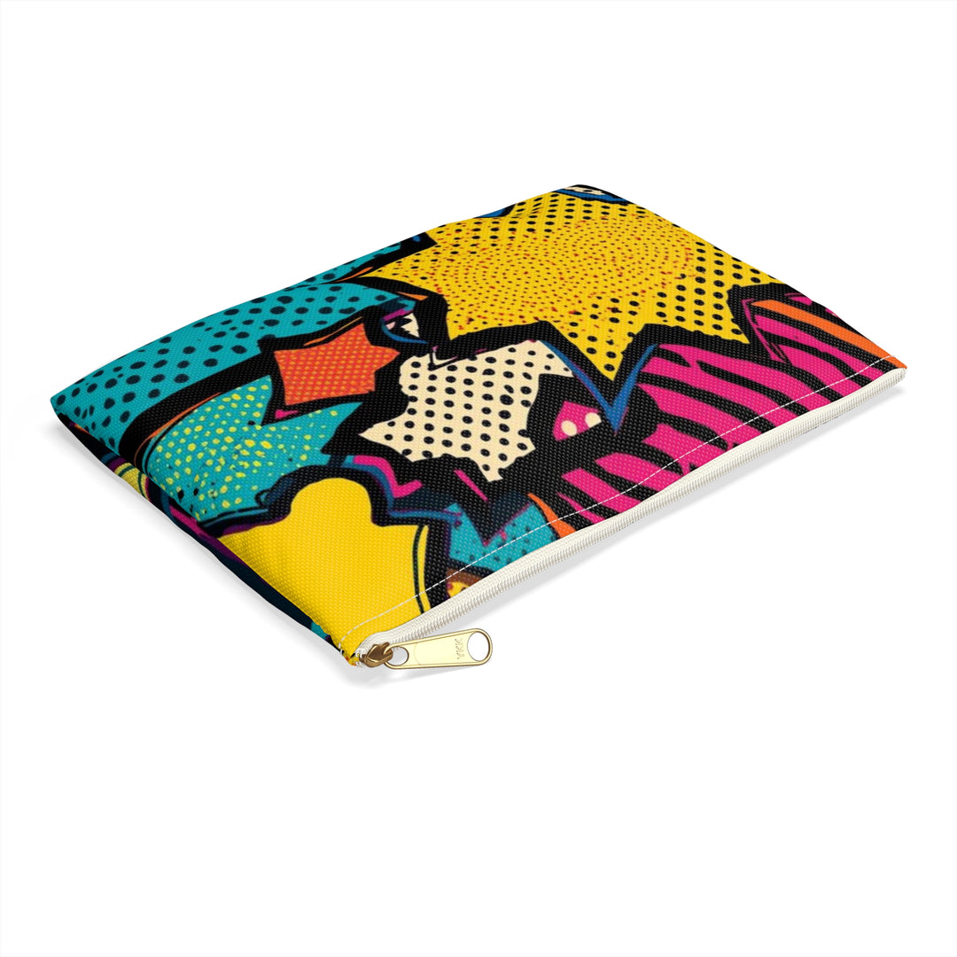 Pop Art Chic Accessory Pouch – Retro Comic Book Makeup & Tech Bag