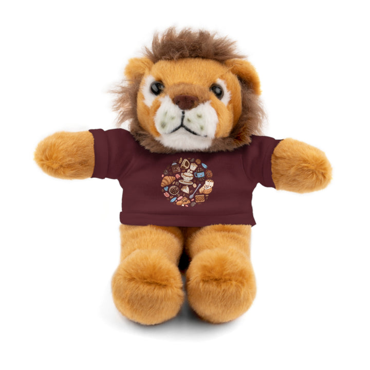 Custom Stuffed Animal w/ Coffee & Dessert Tee – Cute Plush Gift 8”