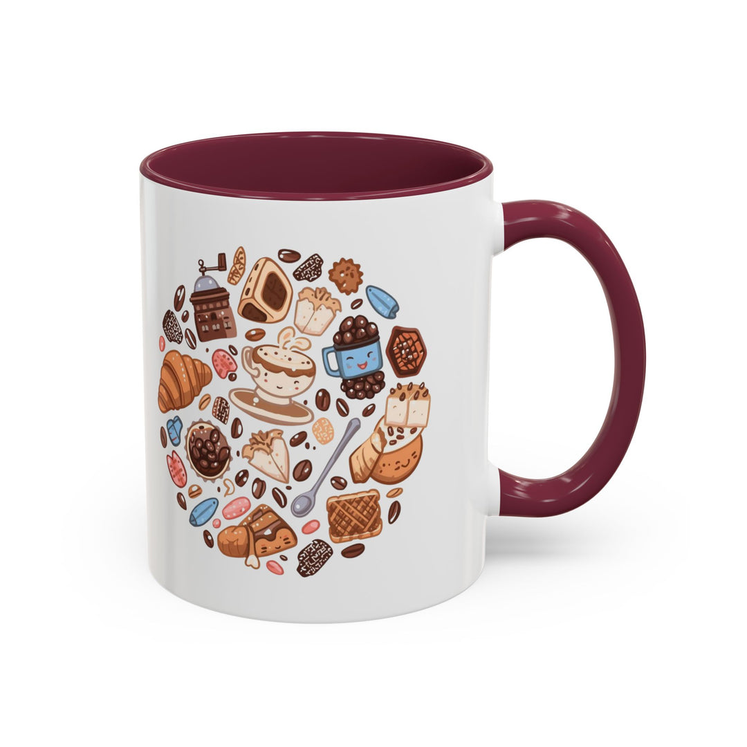 Colorful Cartoon Café Mugs 11oz/15oz – Playful Coffee & Dessert Art Cups