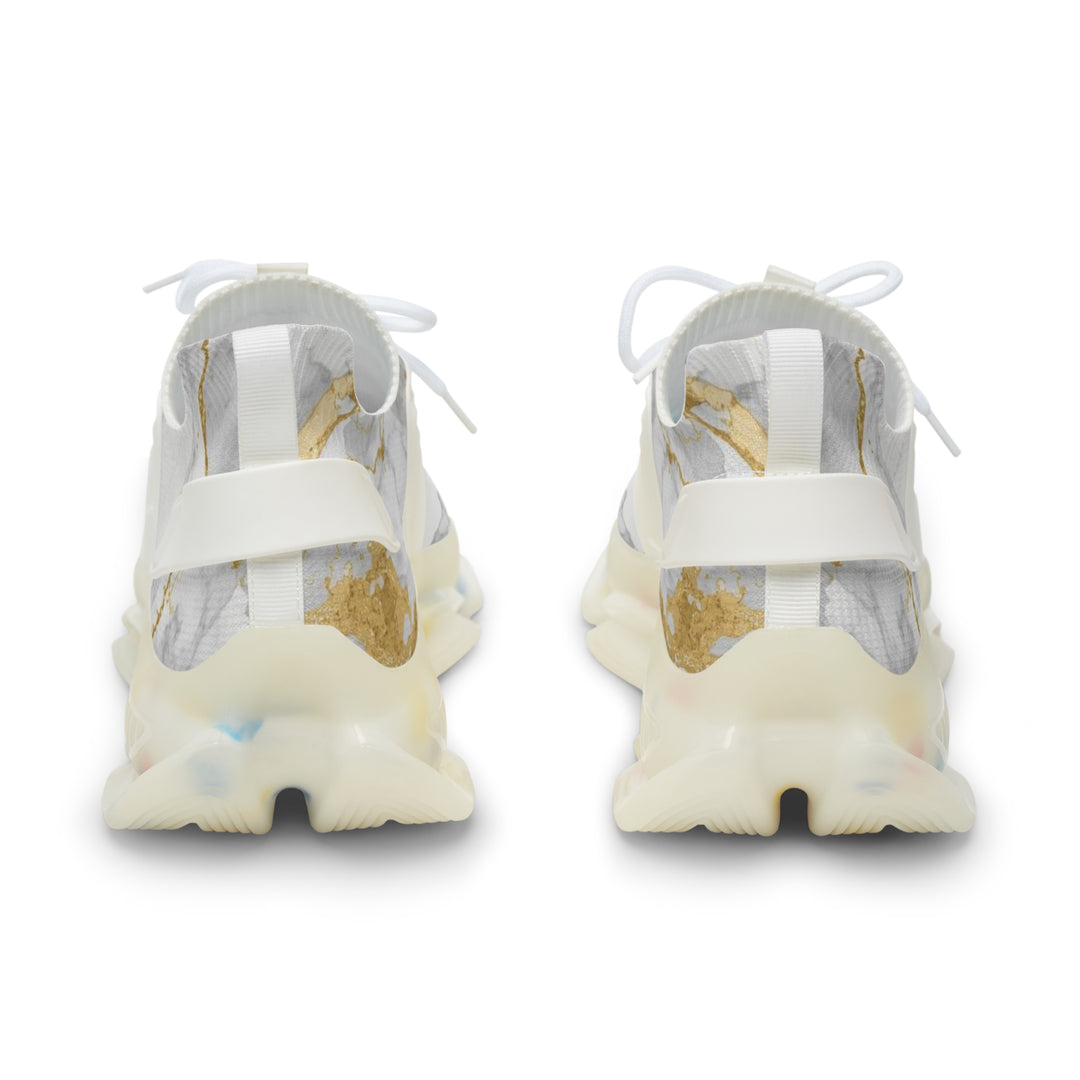 Men’s Mesh Sneakers – Marble Gold Design, Breathable, Fashion-Forward Comfort