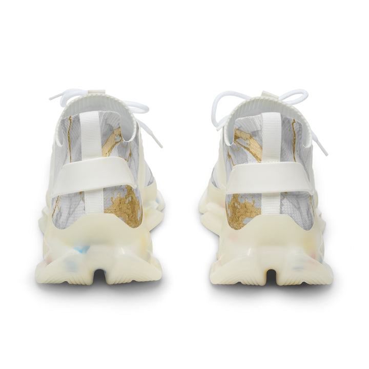 Men’s Mesh Sneakers – Marble Gold Design, Breathable, Fashion-Forward Comfort