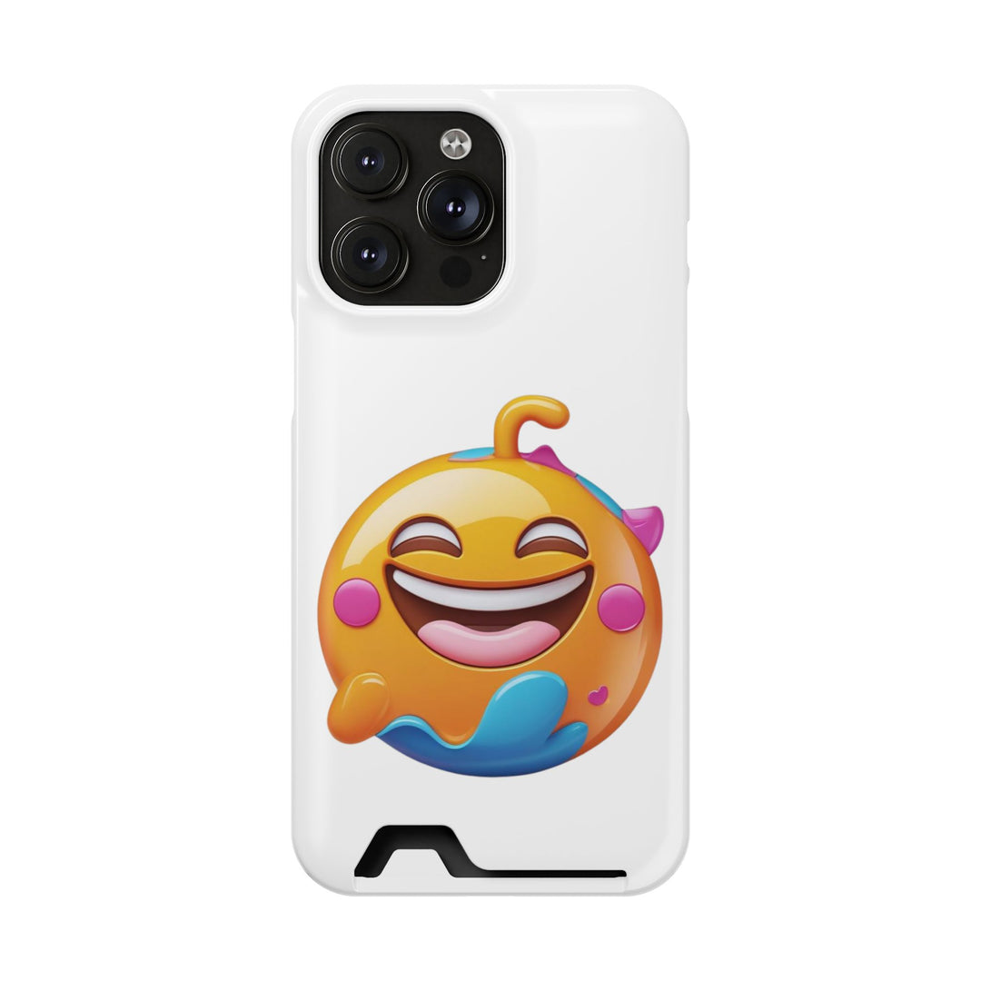 Emoji Smiley Card Holder Phone Case – Fun, Slim & MagSafe Compatible