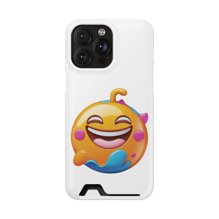 Emoji Smiley Card Holder Phone Case – Fun, Slim & MagSafe Compatible