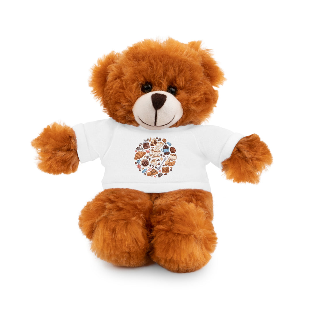 Custom Stuffed Animal w/ Coffee & Dessert Tee – Cute Plush Gift 8”