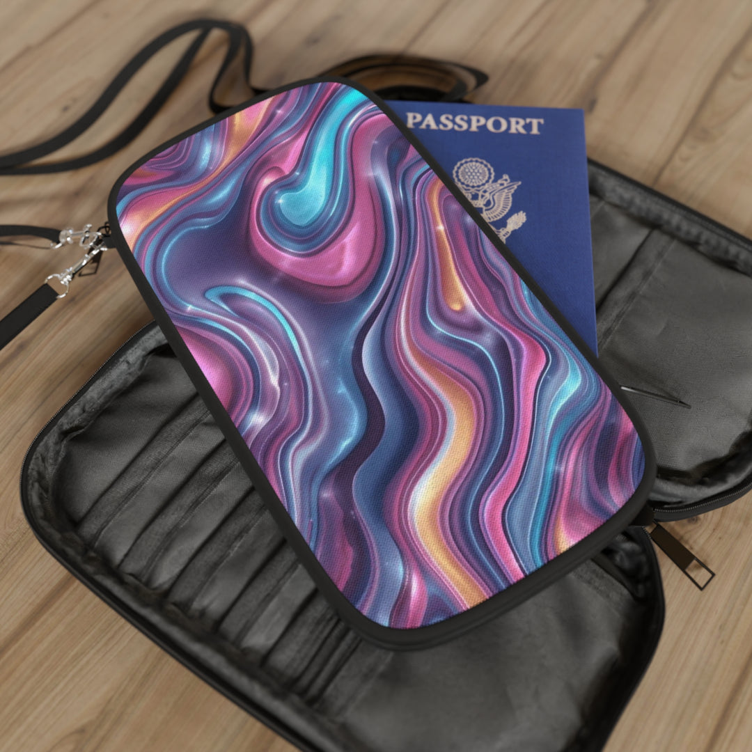 Ultimate RFID Passport Wallet – Iridescent Marble Swirl, Vegan Leather
