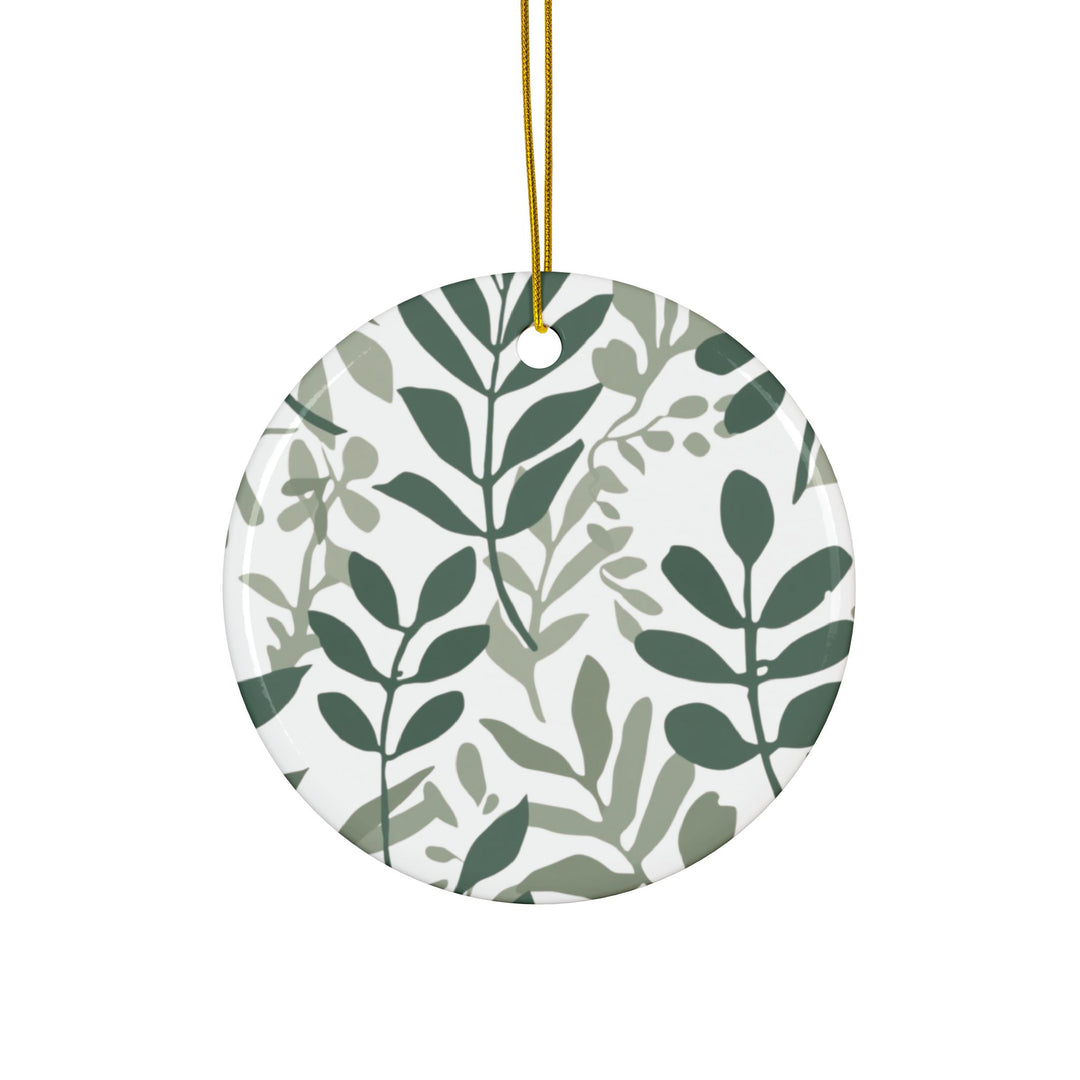 Modern Botanical Double-Sided Ceramic Ornaments – Custom, 1/3/5/10pcs