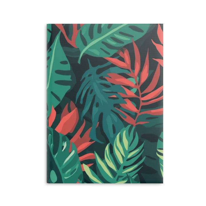 Hardcover Puffy Notebook – Tropical Leaf, Plush Journal, Aesthetic, Customizable