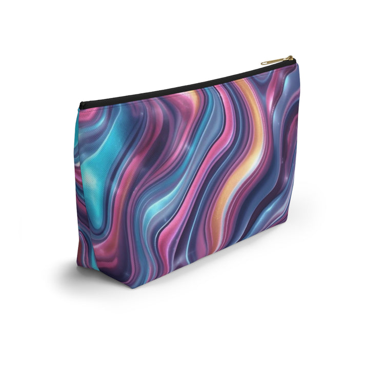 Chic Marble Swirl T-Bottom Accessory Pouch – Stylish, Durable Organizer