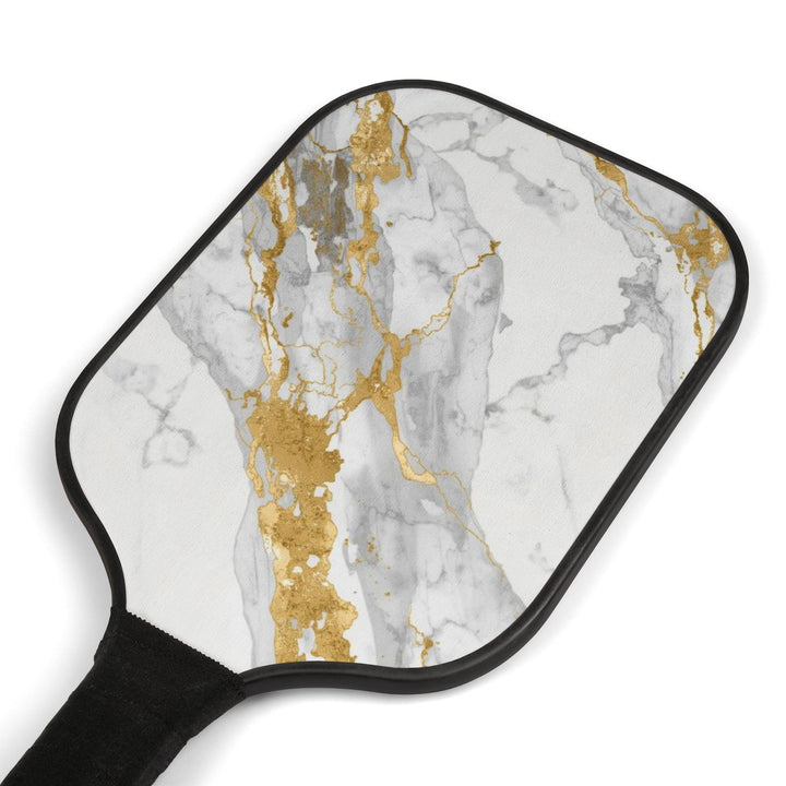 Ultimate Pickleball Kit – Marble Gold Luxe Set, 2 Paddles + 4 Balls + Bag