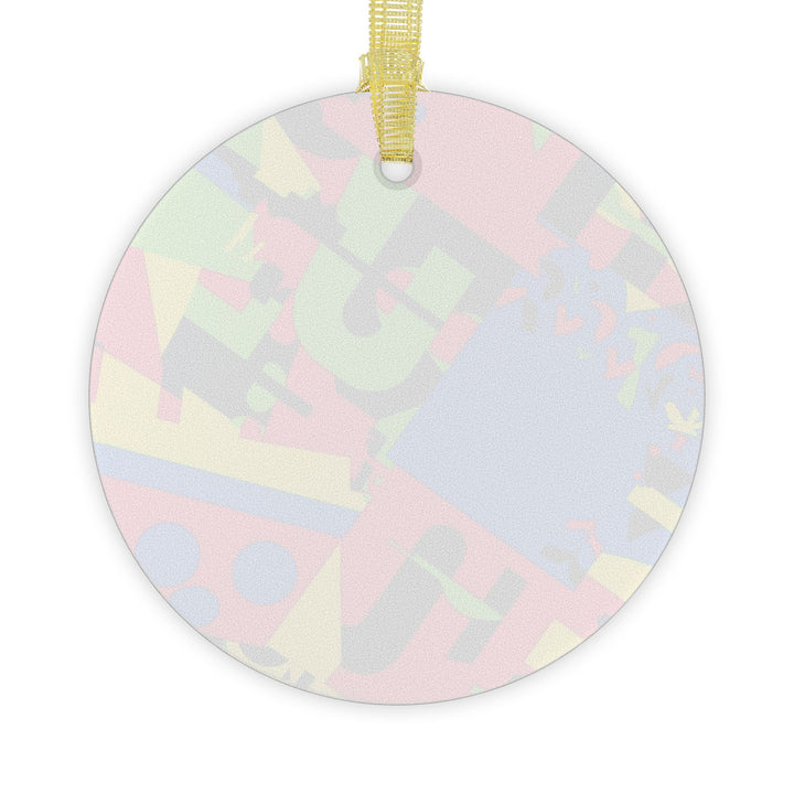 Custom Handcrafted Glass Ornament – Neon Geometric Art, Modern Decor Gift