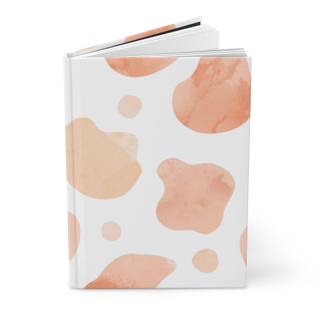 Modern Matte Hardcover Journal – Abstract Blush Watercolor Design, Customizable