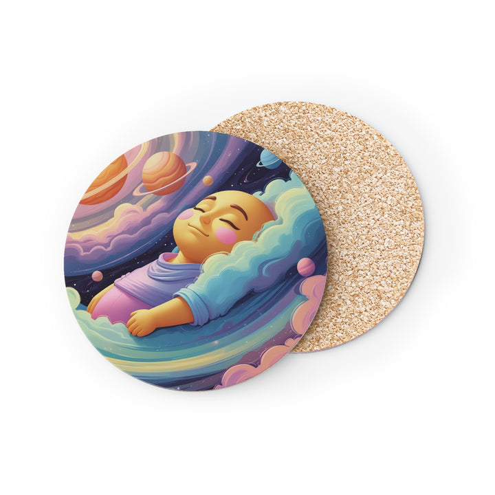 Cosmic Dream Baby Coasters – Pastel Galaxy Nursery Decor, 4-Pack