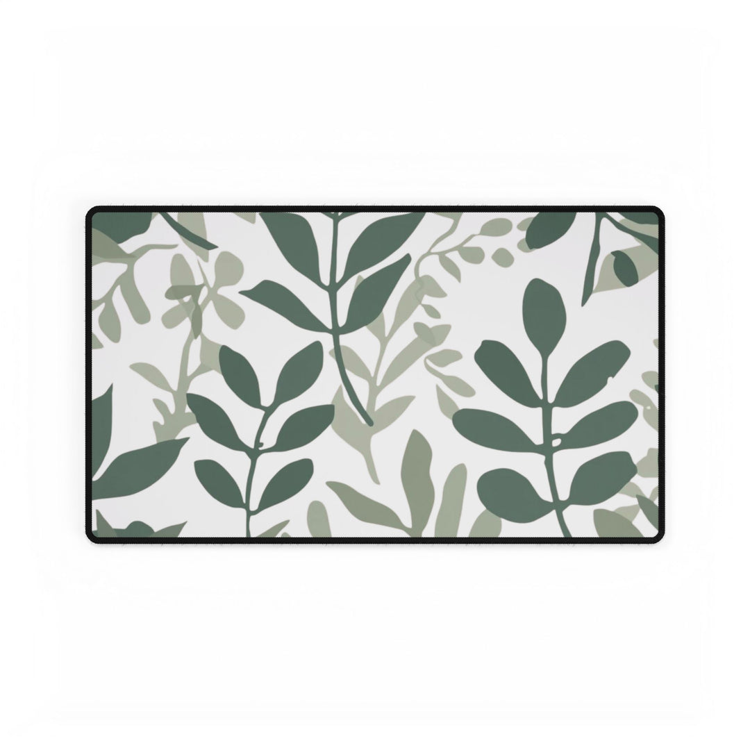 Modern Botanical Desk Mat – Stylish Leafy Black Workspace Protector