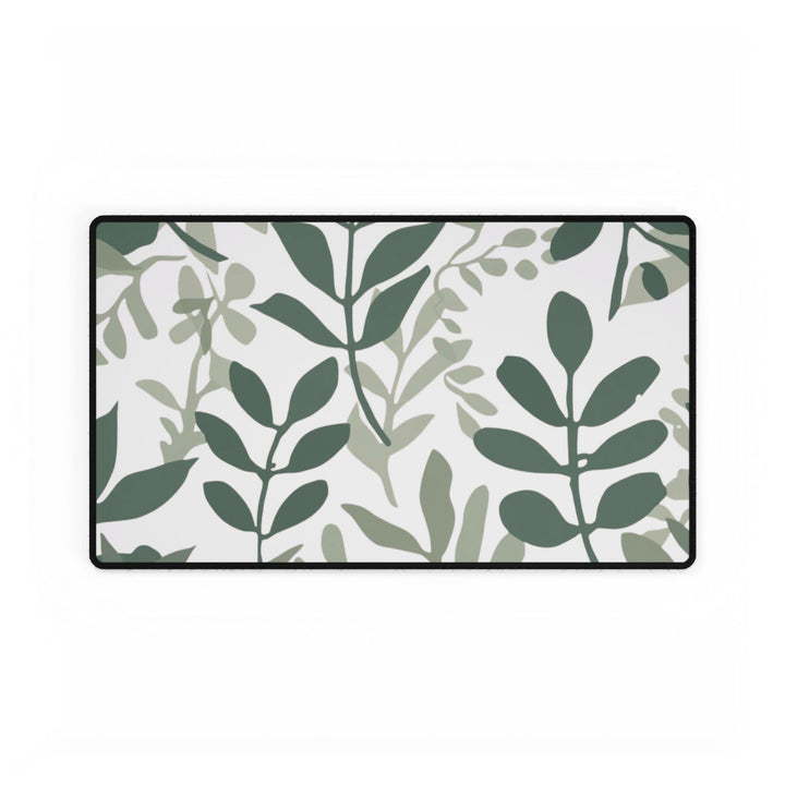 Modern Botanical Desk Mat – Stylish Leafy Black Workspace Protector