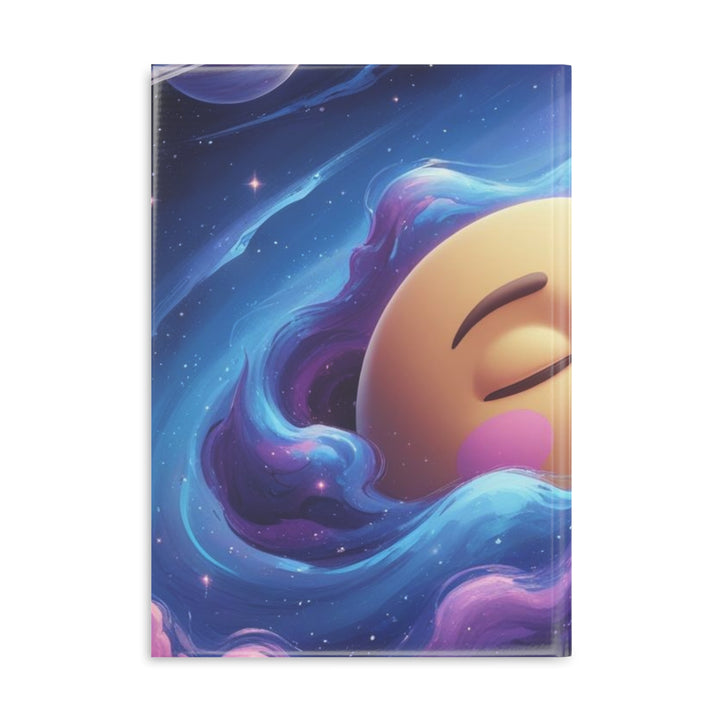 Hardcover Puffy Notebook – Dreamy Galaxy Moon | Plush, Customizable Journal
