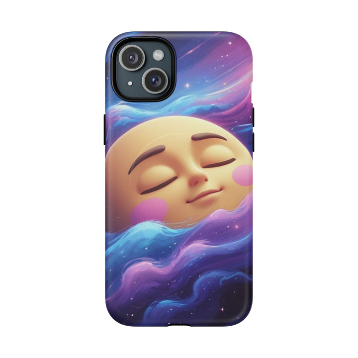 Tough Magnetic Galaxy Case – MagSafe Dual Layer, Cute Moon & Cosmic Vibes