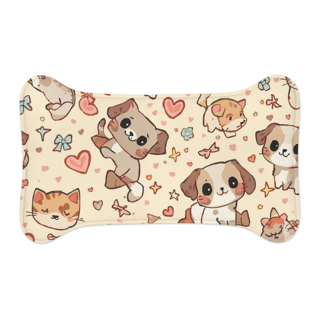 Personalized Cute Puppy & Kitten Pet Feeding Mat – Spill-Proof & Stylish