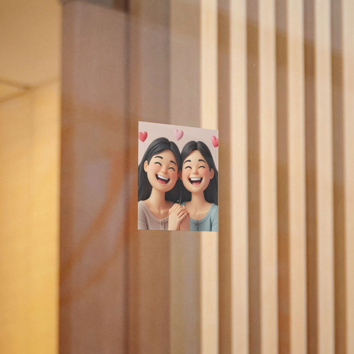 3D Cartoon Friendship Die-Cut DTF Sticker – Waterproof, Vibrant & Trendy