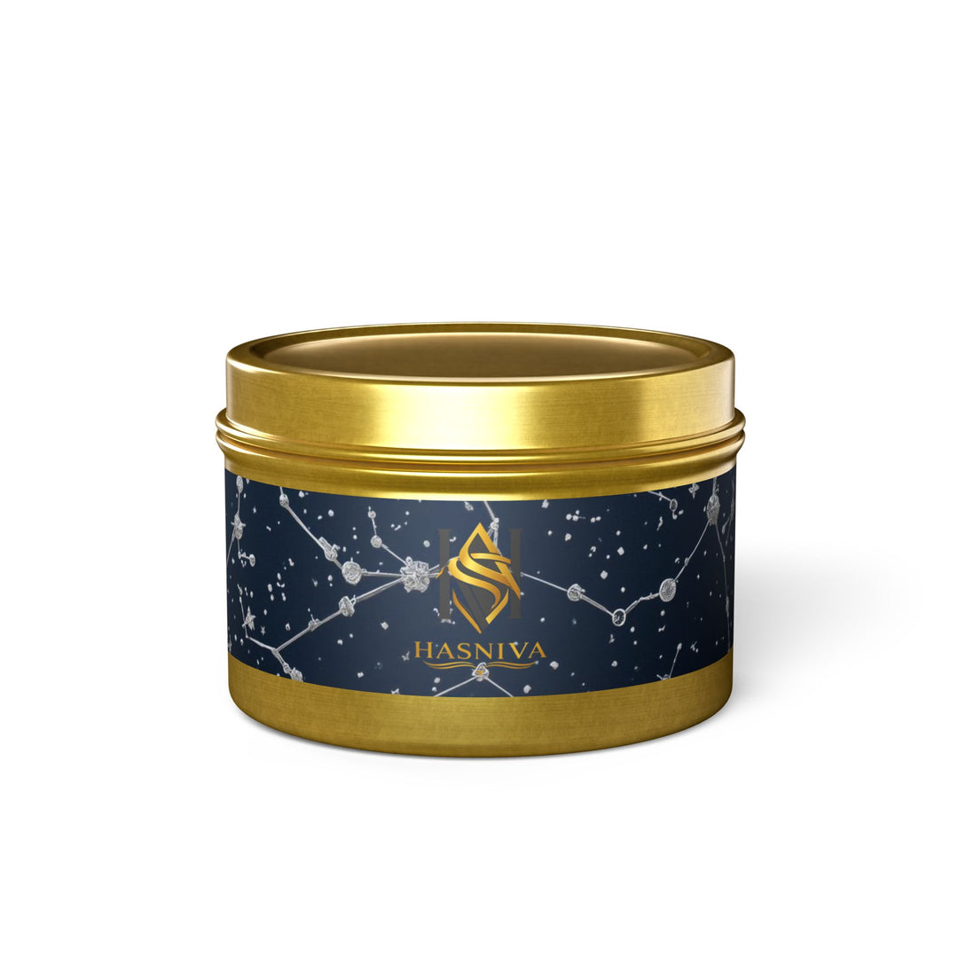 Celestial Tin Candle – Hand-Poured, Constellation Design, Long Burn USA