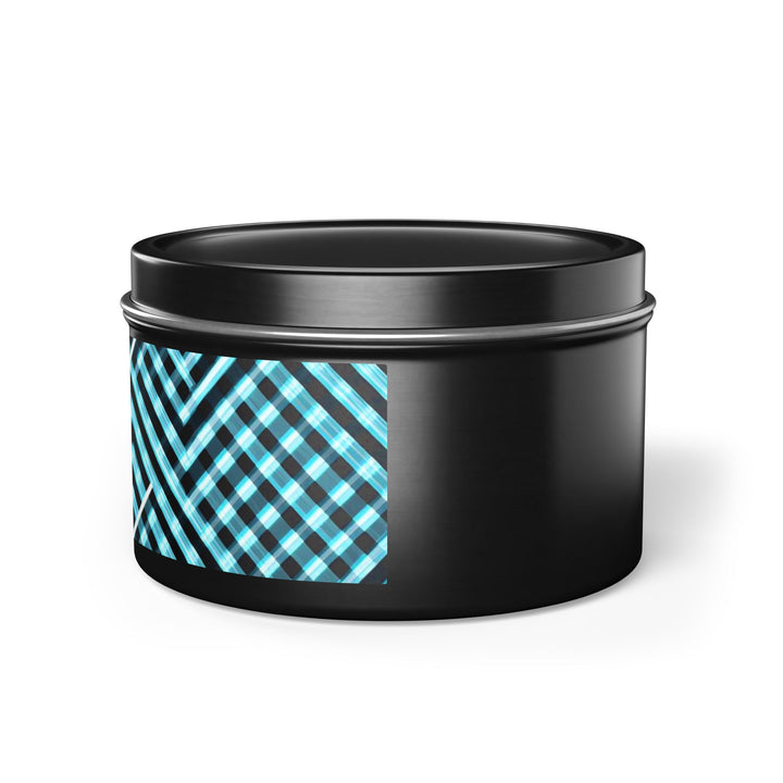 Modern Geometric Tin Candle – Handcrafted, Custom Scented, Art-Inspired
