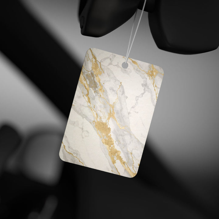 Luxury Marble Car Air Freshener – Elegant Gold Vein Design, 3 Scents