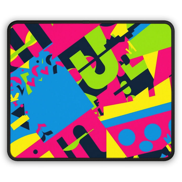 Neon Abstract Gaming Mouse Pad – Vibrant Geometric Desk Mat, 9x7