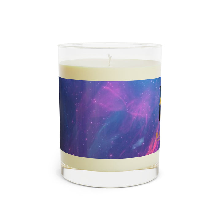 Cosmic Swirl Scented Candle 11oz – Premium Soy, Neon Galaxy Jar, 65hr Burn