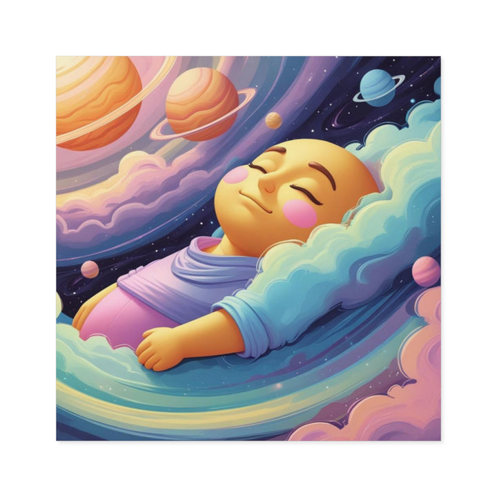 Cosmic Dreams Laminate Square Sticker – Baby Galaxy Art, Durable Vinyl