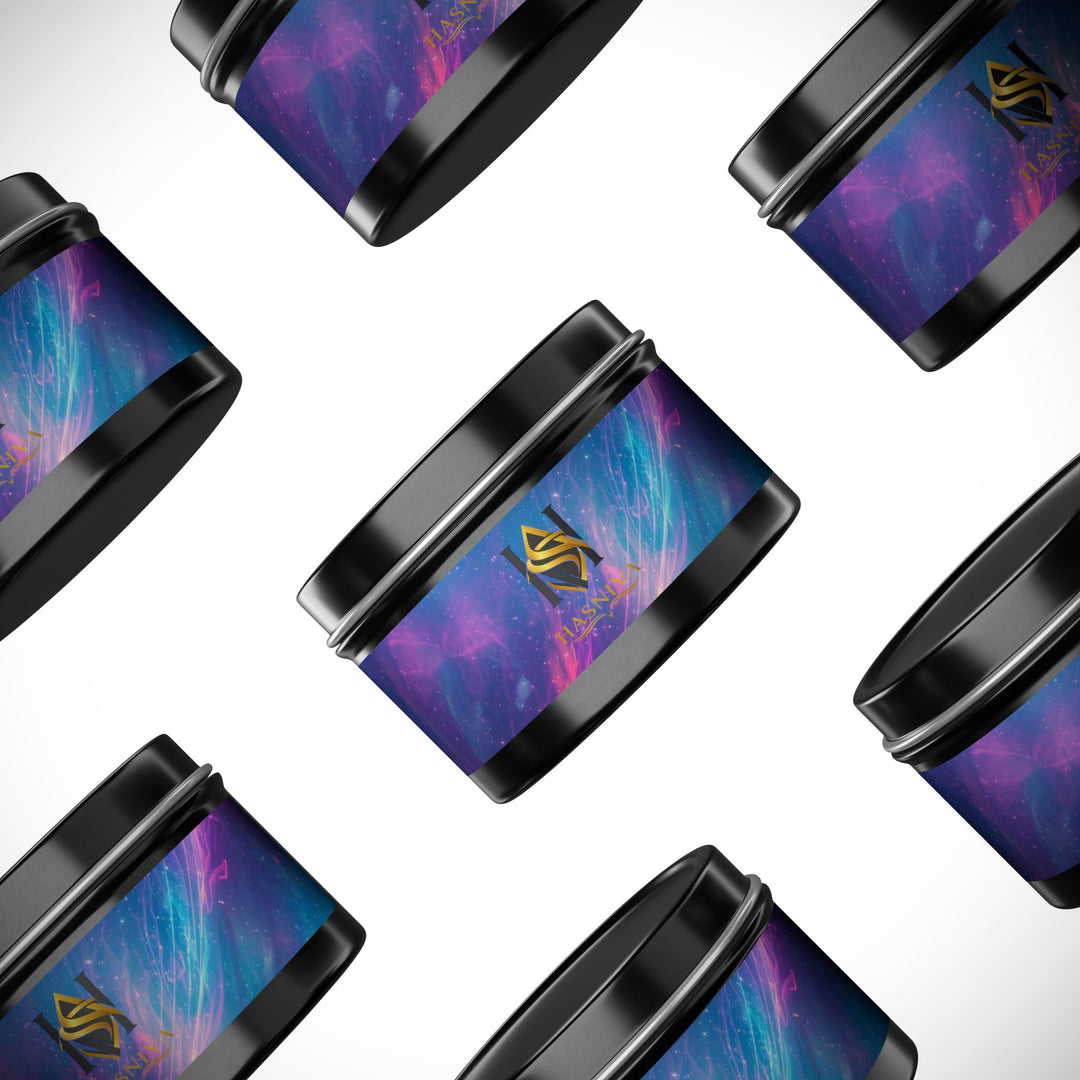 Cosmic Neon Hand-Poured Tin Candle – Custom Scents, Artisan & Travel-Friendly