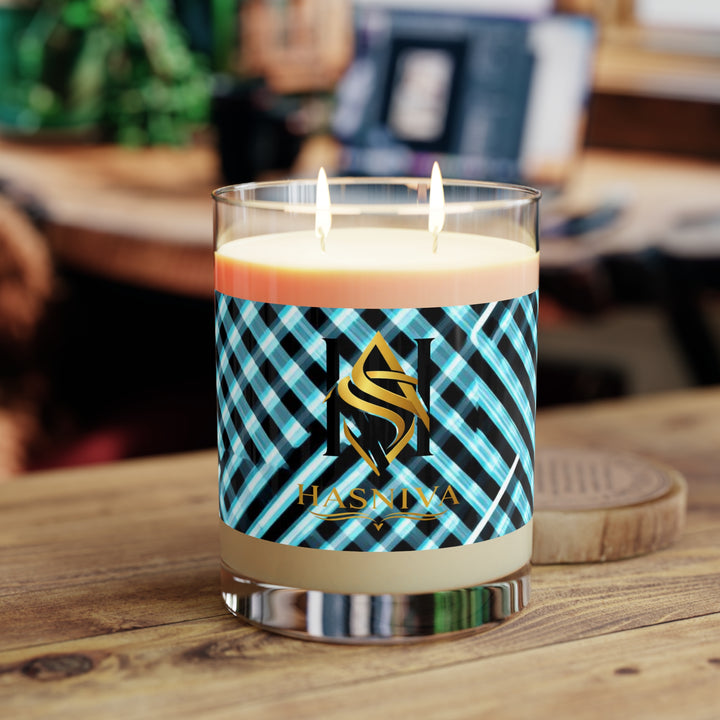 Modern Geometric Scented Candle 11oz – Long Burn, Soy, Stylish Gift